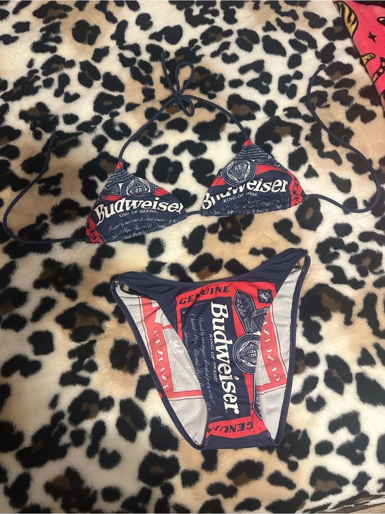 Budweiser Other - Budweiser Navy and Red Branded Triangle Bikini